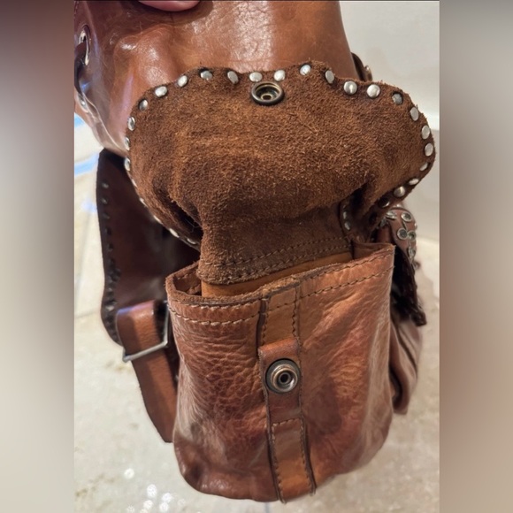 Campomaggi Teodorano Cognac Leather Big Backpack with Studs "Diamante" $925 USD - Picture 7 of 16